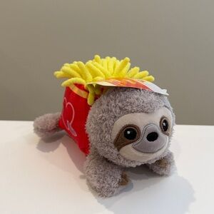 NWT 7” French Fries Sloth Valentine’s Day Plush